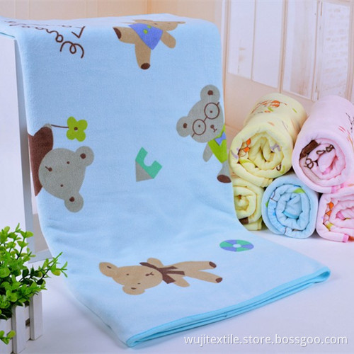 Microfiber Baby's Bath Towel with Lovely Printing (WJ-CH1583)